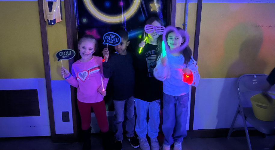 Students celebrate Glow Dance